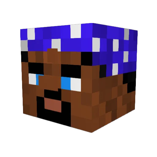 IceCube Minecraft avatar head, 3D render