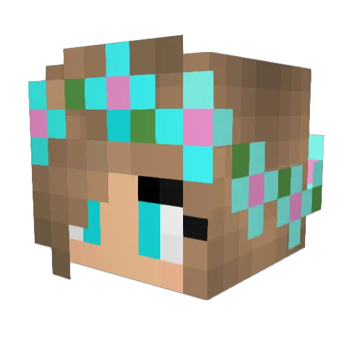 IceDancer11 Minecraft avatar head, 3D render