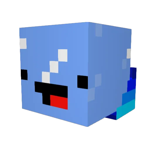 IceDerp Minecraft avatar head, 3D render