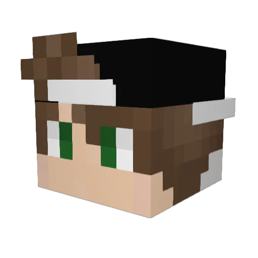 IceDog209 Minecraft avatar head, 3D render