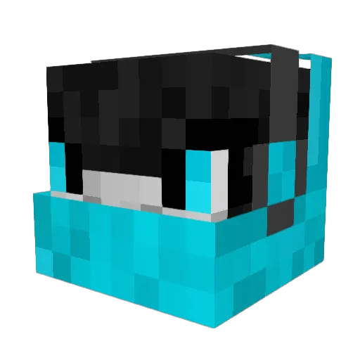 IceDragonFur Minecraft avatar head, 3D render