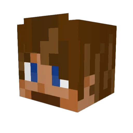 IceDragonNemo Minecraft avatar head, 3D render