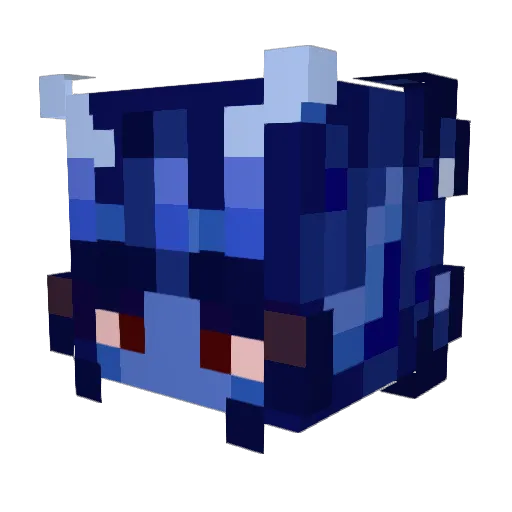 IceEBee Minecraft avatar head, 3D render