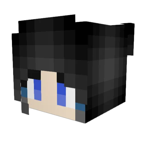 IceExplosion Minecraft avatar head, 3D render