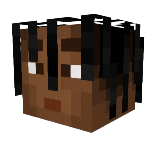 IceFarming Minecraft avatar head, 3D render