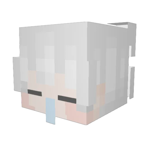 IceFeather_ Minecraft avatar head, 3D render
