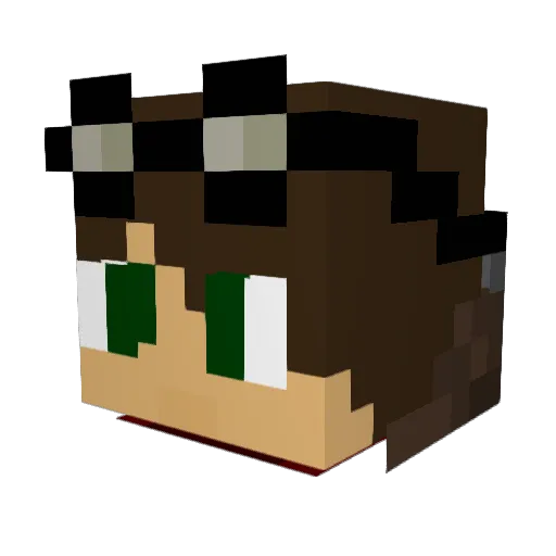 IceFest Minecraft avatar head, 3D render