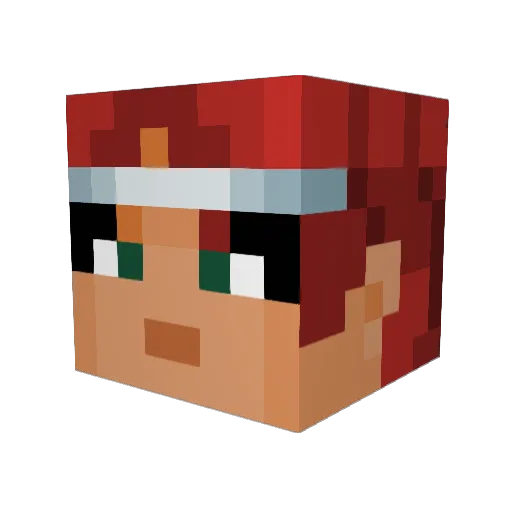 IceFire365 Minecraft avatar head, 3D render