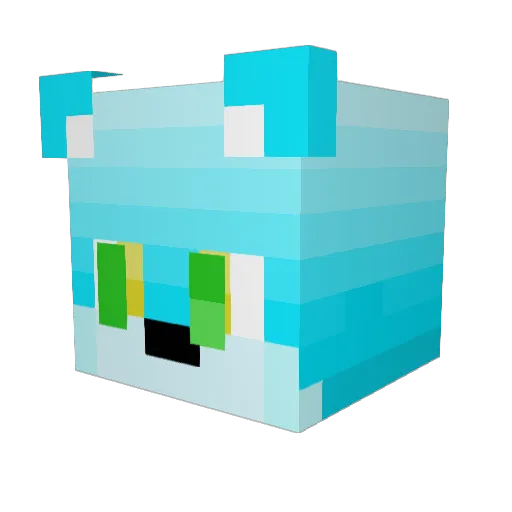 IceFox4600 Minecraft avatar head, 3D render