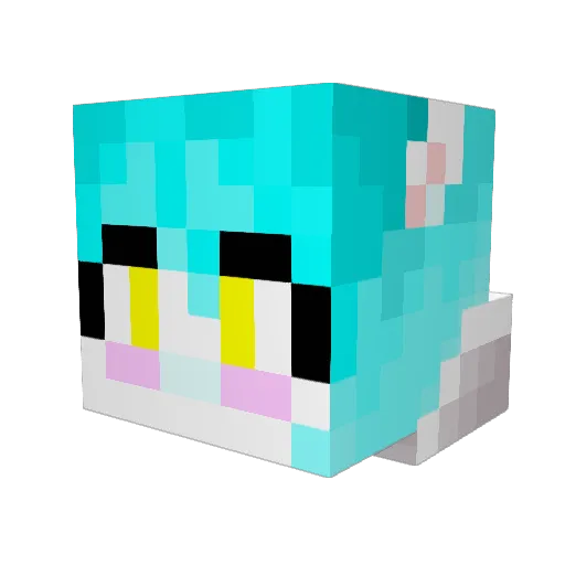 IceFoxShiro Minecraft avatar head, 3D render