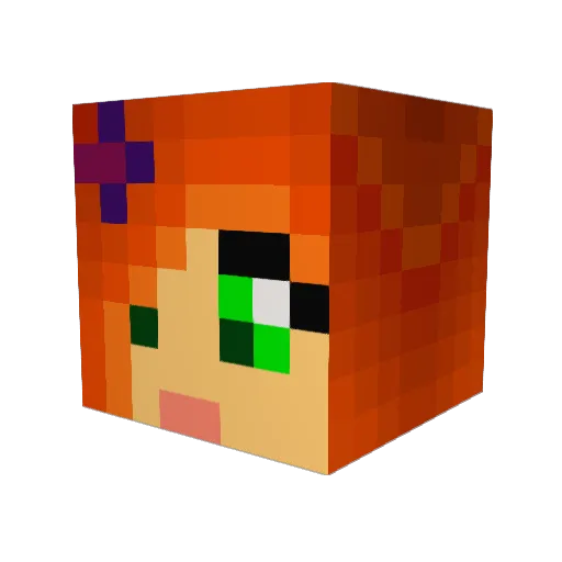 IceHawk13 Minecraft avatar head, 3D render
