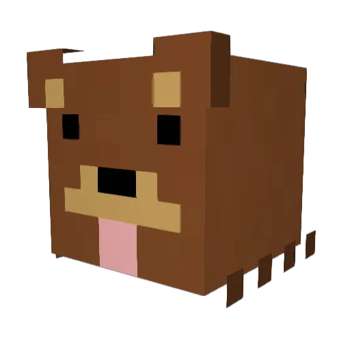 IceIce Minecraft avatar head, 3D render