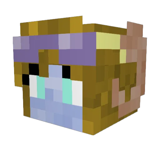 IceIris_ Minecraft avatar head, 3D render