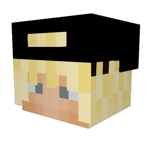 IceKoi Minecraft avatar head, 3D render