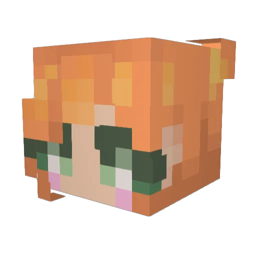 IceLight_305 Minecraft avatar head, 3D render