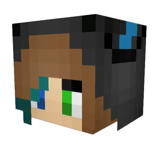 IceLilium Minecraft avatar head, 3D render