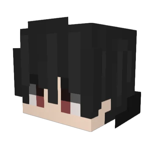 IceLima Minecraft avatar head, 3D render
