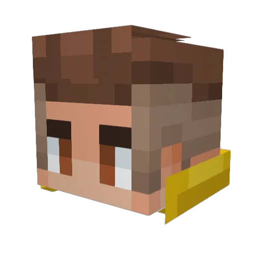 IceManBanana Minecraft avatar head, 3D render
