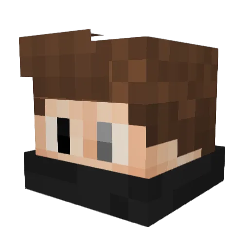 IceNecroz Minecraft avatar head, 3D render