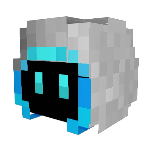 IceNeyo Minecraft avatar head, 3D render