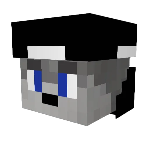 IceNisc Minecraft avatar head, 3D render