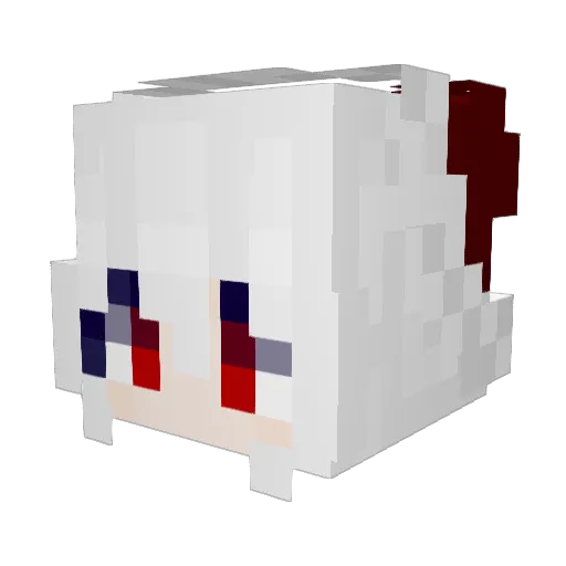 IcePR Minecraft avatar head, 3D render