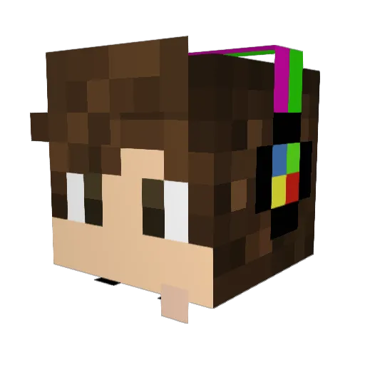 IceQaan Minecraft avatar head, 3D render