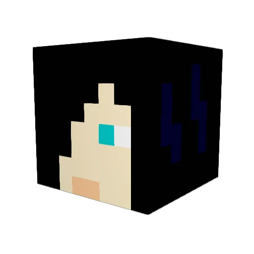 IceQueenIvy Minecraft avatar head, 3D render
