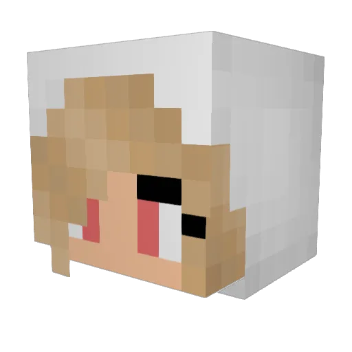 IceRabbit_ Minecraft avatar head, 3D render