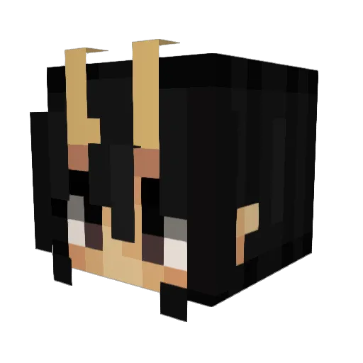 IceSakuraVtuber Minecraft avatar head, 3D render