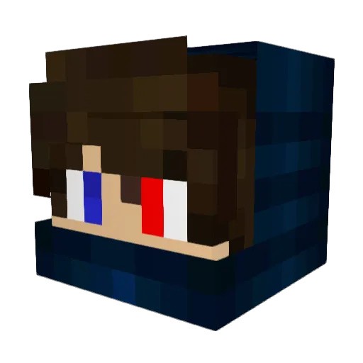 IceScream4 Minecraft avatar head, 3D render