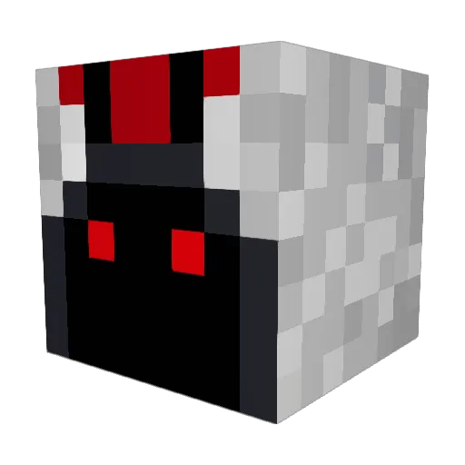 IceScripter Minecraft avatar head, 3D render