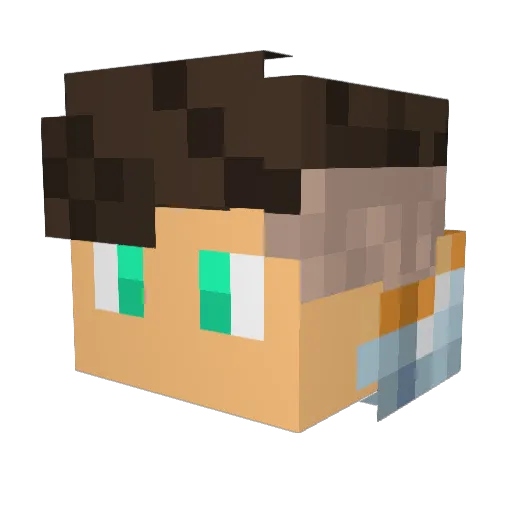 IceShard321 Minecraft avatar head, 3D render