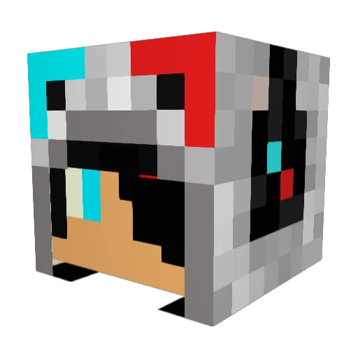 IceSnowF Minecraft avatar head, 3D render