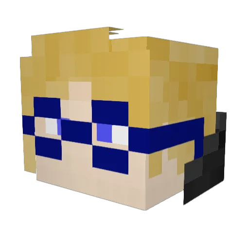 IceSpecs Minecraft avatar head, 3D render