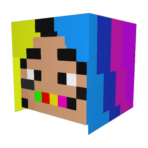IceSwat Minecraft avatar head, 3D render