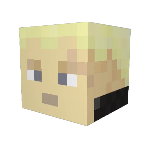 IceSword2 Minecraft avatar head, 3D render