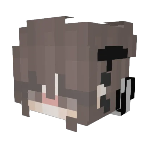 Ice_A0x Minecraft avatar head, 3D render