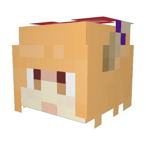Ice_Blue_V2 Minecraft avatar head, 3D render