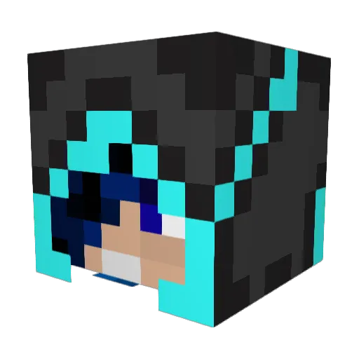 Ice_Fire Minecraft avatar head, 3D render