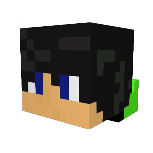 Ice_Fuchs Minecraft avatar head, 3D render