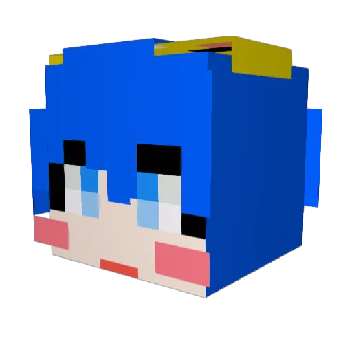Ice_HatChoco Minecraft avatar head, 3D render