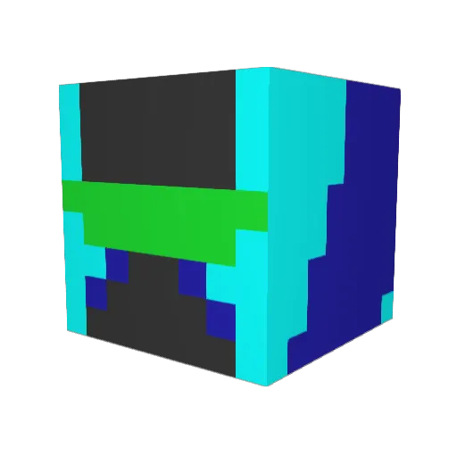 Ice_Knight02 Minecraft avatar head, 3D render