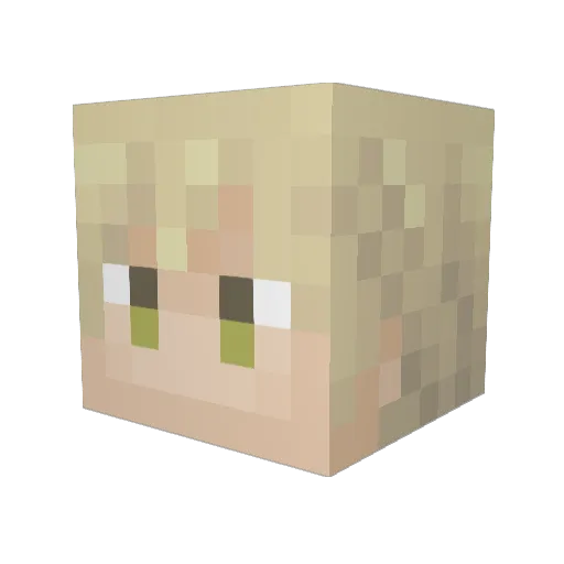 Ice_North Minecraft avatar head, 3D render