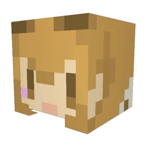 Ice_Pudding Minecraft avatar head, 3D render