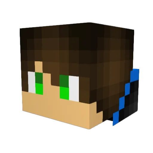 Ice_Sparrow Minecraft avatar head, 3D render