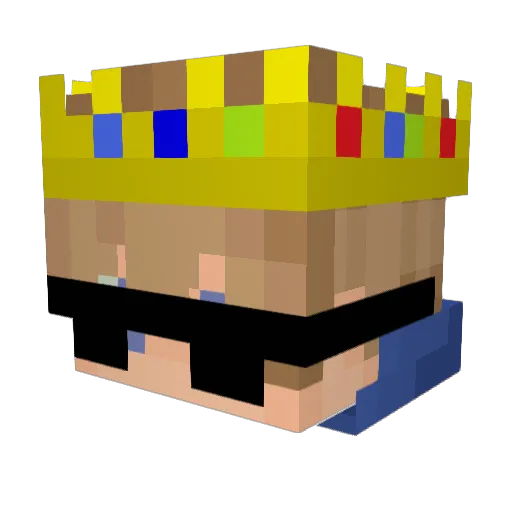 Ice_Tiger_ Minecraft avatar head, 3D render