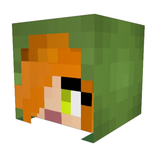 Ice_Vmp Minecraft avatar head, 3D render