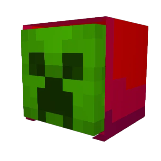 Ice________ Minecraft avatar head, 3D render
