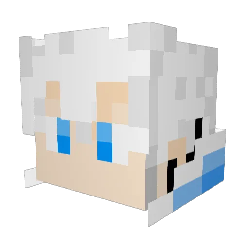 Ice_bl Minecraft avatar head, 3D render